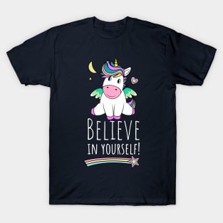 Unicorn Wishes On The Moon And Stars T-Shirt